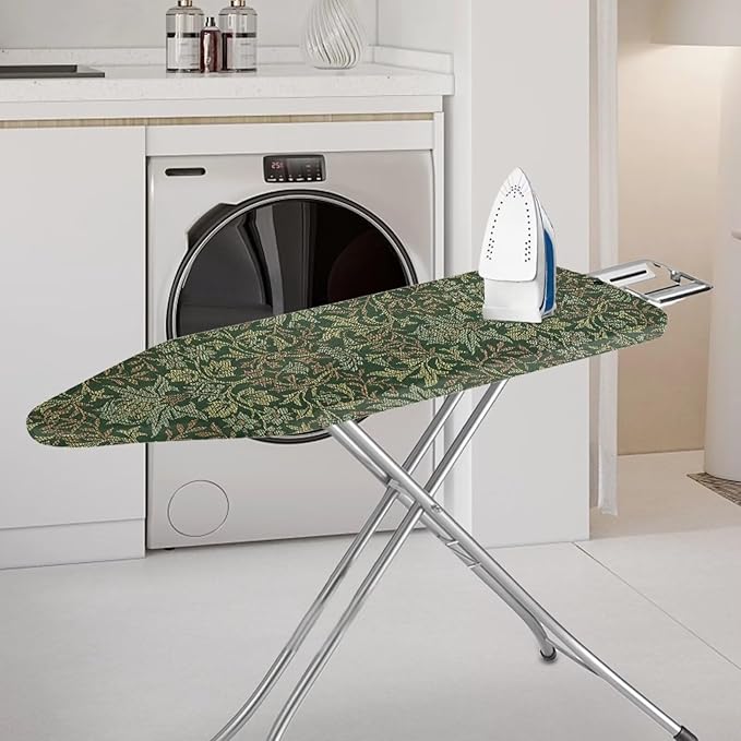 ZCFYGDX Breathable Ironing Board Cover Decor, Resist Scorching & Staining, 14x45 Wear & Soil Resistant Covers, Elastic Edges,3 Fasteners,Anti-Scorch Polyester Fabrics William Morris Prints