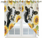 Yellow Sunflowers Swag Valances by Unknown