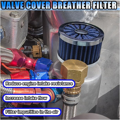 23mm Car Air Filter, 0.9'' High Flow Vent Valve Cover, Breather Filter - Image 6