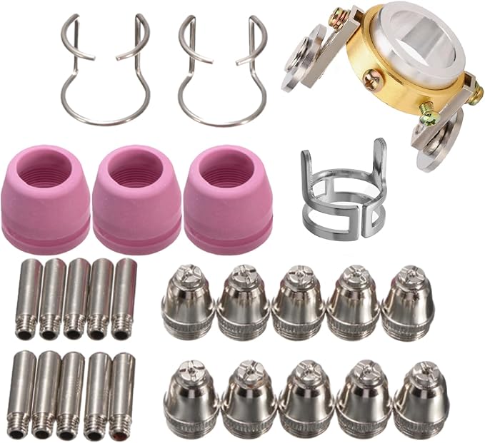 27 Pcs AG60P AG-60 Plasma Cutter Torch Consumables Kit by RIEELANG-US