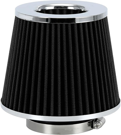 PTNHZ Universal Black 3" 76mm High Flow Cold Air Intake Cone Air Filter Power by PTNHZ+RACING