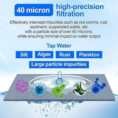 Whole House Spin Down Sediment Water Filter, 40 Micron, Reusable and Flushable - Image 2