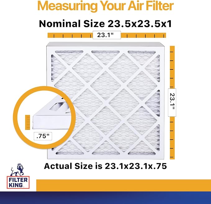 Filter King 23.5x23.5x1 Air Filter | 12-PACK | MERV 13 HVAC Pleated A/C Furnace - Image 2