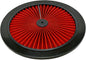 Air Cleaner Lid | 14 in Round Flow-Thru | Red Filtered Top | Steel Black Finish by Part+Synergy