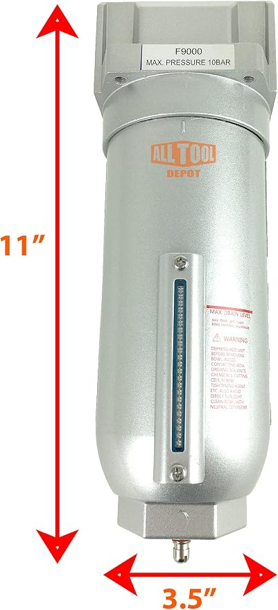 1" NPT SUPER DUTY Industrial Grade Particulate Filter/Water Trap - Image 2