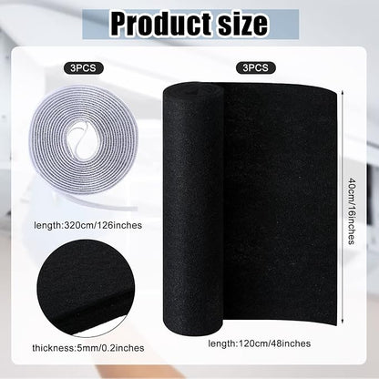 3 Pack Cut to Fit Carbon Pad Pre Filter Roll 16'' x 48'' - Image 2