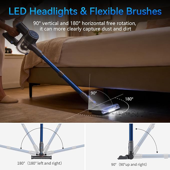 BlueEpic Cordless Vacuum Cleaner, Rechargeable - Image 6