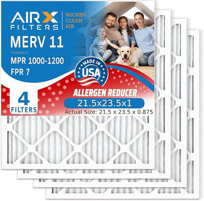 AIRX FILTERS WICKED CLEAN AIR. 21.5x23.5x1 Air Filter MERV 11 Electrostatic by AIRXFILTERSWICKEDCLEANAIR