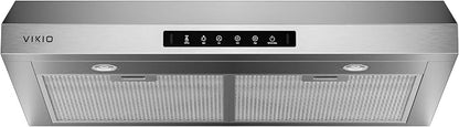 30 Inch Under Cabinet Range Hood, 900CFM Fast Venting Ducted, Kitchen Hood by VIKIOHOME
