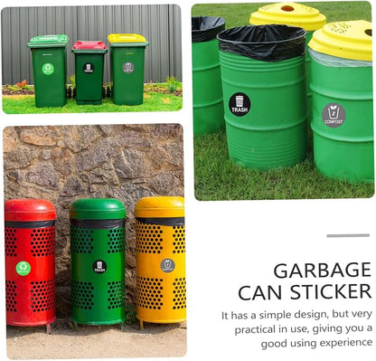 Garbage Can Recycling Stickers 9pcs Waste Sorting Decals Removable Adhesive - Image 7
