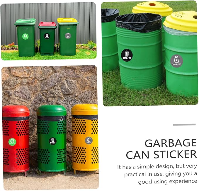 9pcs Trash Can Classification Stickers Recycling Labels - Image 8