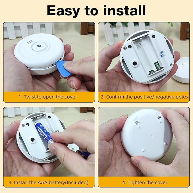 Douevo 5 Pack WiFi Water Leak Sensor, 100 dB Water Alarm Leak Detector, for Home, Basement, Bathroom, Kitchen(5 Pack)