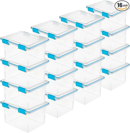 Sterilite 16-Pack Gasket Box, Weather-Resistant Storage Bins by Sterilite
