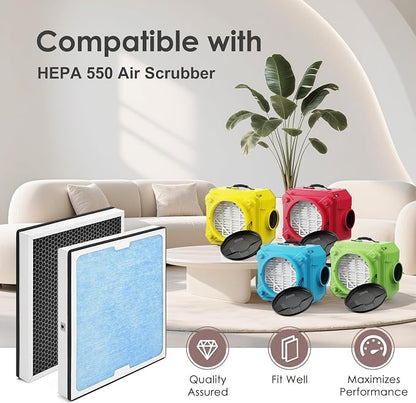 550 HEPA & Activated Carbon Filter Replacement Set Compatible - Image 2