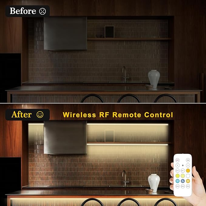 Pandery COB LED Strip Light,CCT Dimmable Strips Light,2700K-6500K,6.56ft/2m,8mm Wide,CRI90+ 24V LED Strips Kit with Bluetooth APP Control/Music Mode,for Bedroom,Kitchen,DIY Lighting
