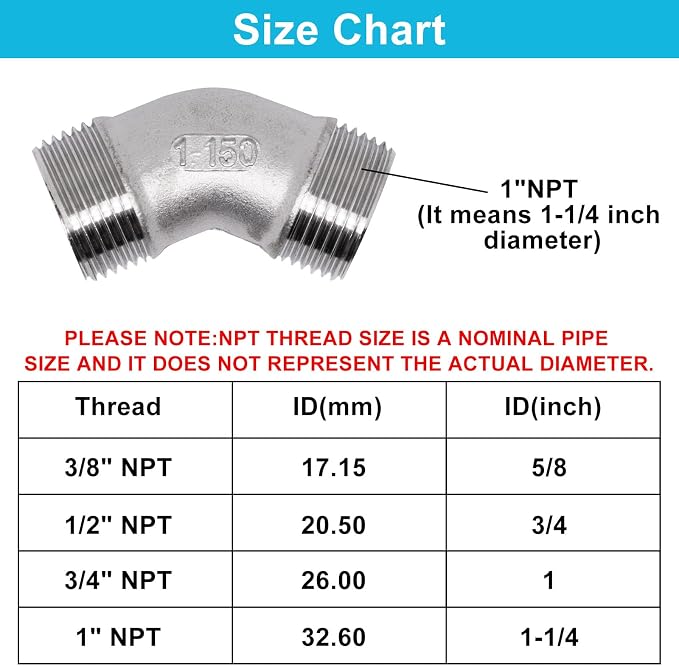 45 Degree Elbow 1PCS, Connector Coupler Apply to Outdoor/Garden/Industrial - Image 2
