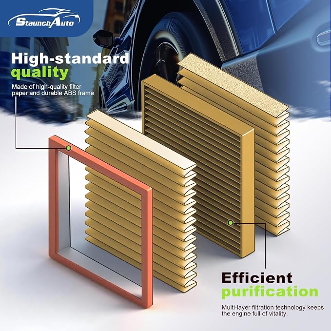 Engine & Cabin Air Filter for 18-26 Jeep Wrangler 2.0L/3.6L, 20-26 Gladiator - Image 3