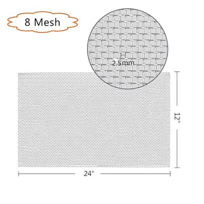 TIMESETL 304 Stainless Steel Woven Wire 8 Mesh - Image 2