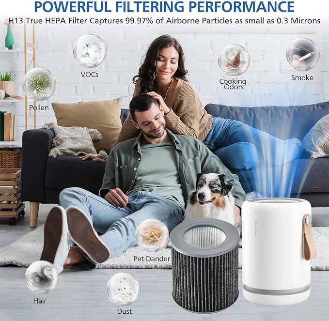 2 Pack Air Mini PECO-HEPA Replacement Filters Compatible - Image 2