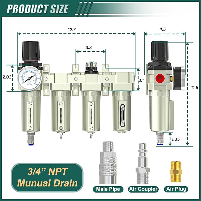 Industrial Grade 4-Stage Air Drying System, 3/4" NPT - Image 2
