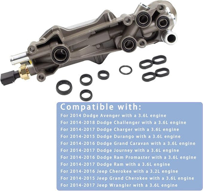 926-959 Aluminum Engine Oil Filter Housing Oil Cooler Kit - Image 4