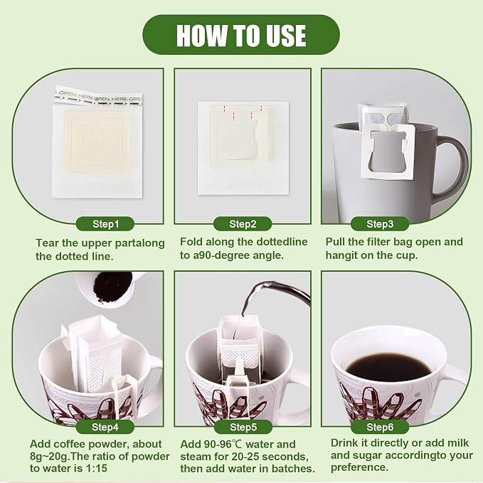 CARGEN 100Pcs Portable Coffee Filter Paper Bag - Image 5