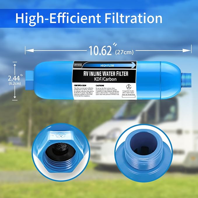 RV Inline Marine Water Filter, Bad Taste, Odor - Image 3