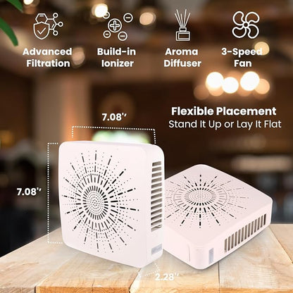 Portable Desktop Air Purifier & Fan Combo - Image 9
