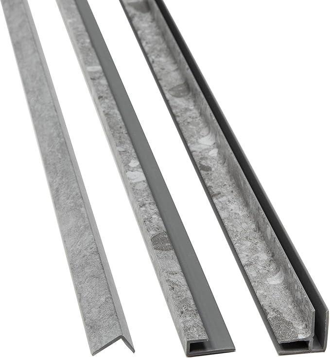 Palisade 78in x 60in x 36in Waterproof Vinyl Shower Surround Kit with Accessories in Urban Slope