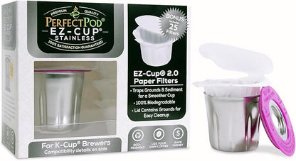 EZ-Cup Stainless Steel 1-Stream Reusable K Cup Coffee Pod - Image 2