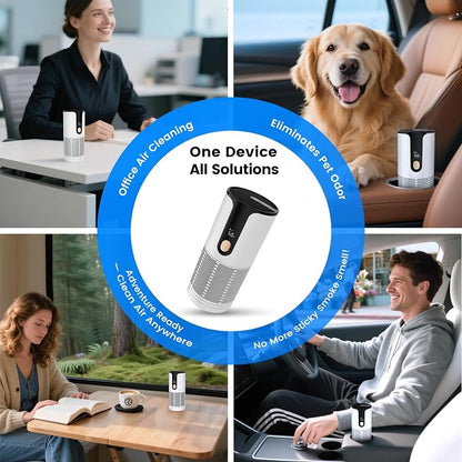 Mini Car Air Purifier-True HEPA Portable Small Air Purifier - Image 5