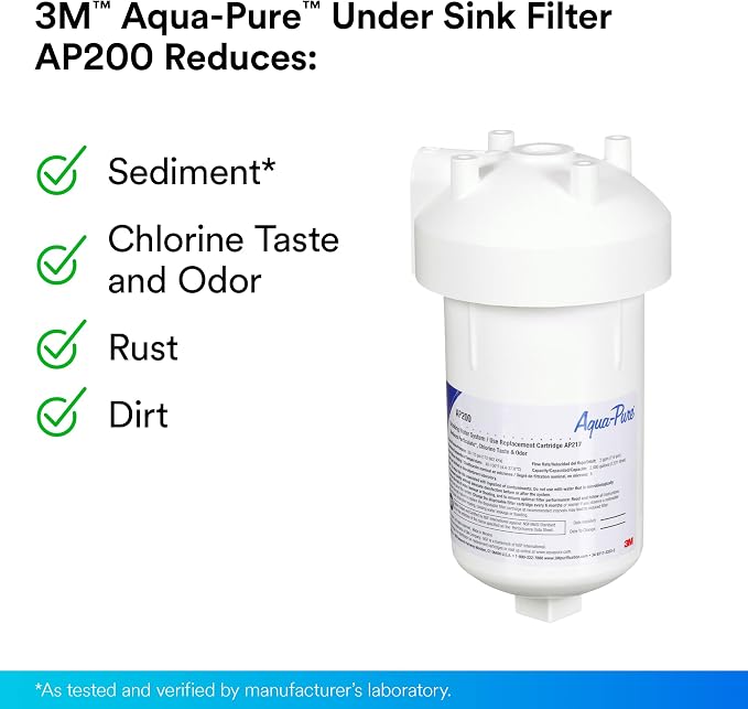 3M Aqua-Pure Under Sink Water Filter System AP200, Full Flow 1.75 Gallons per - Image 3