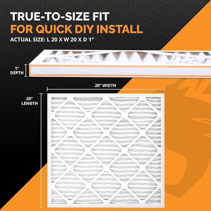 Tiger Tough 20x20x1 Air Filter MERV 8 MPR 600-800, High-Performance Pleated - Image 2