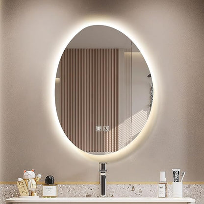 JSLJDM 700 X900 mm Illuminated Backlit LED Bathroom Mirror, Wall Mounted by JSLJDM