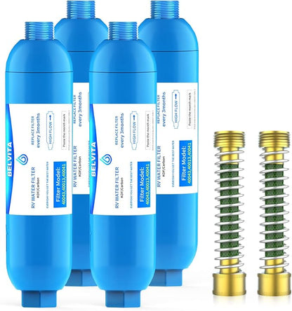 BELVITA RV Inline Marine Water Filter, Bad Taste, Odor by BELVITA