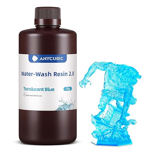 ANYCUBIC Water Washable 3D Printer Resin 2.0, 405nm High Precision 3D Resin by ANYCUBIC