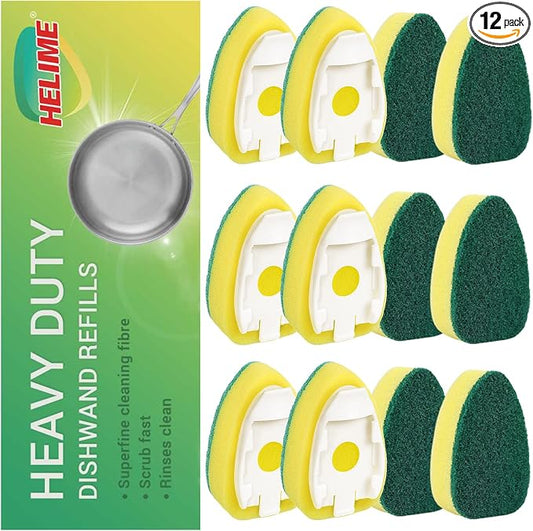 Dishwand Refills Sponges Heads by HELIME