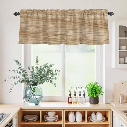Kitchen Curtains Tiers and Valance Set of 3, Country Farmhouse Light Filtering - Image 4