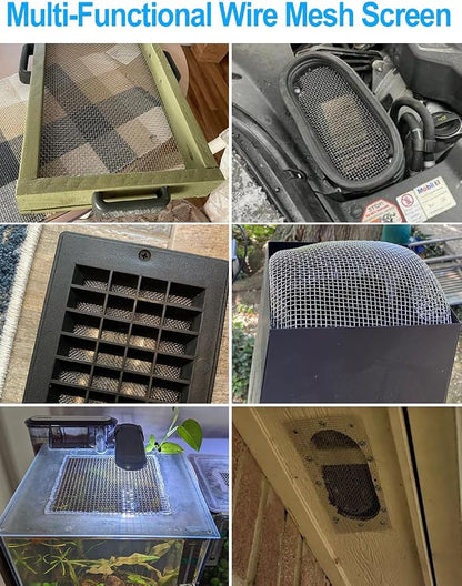 4Pack 5Mesh 10'' x 14'' Wire Mesh Screen, 304 Stainless Steel Anti-Rusted Mesh - Image 4