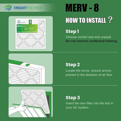 14x24x1 Air Filter 4 Pack, MERV 8 Pleated Dust Defense Air Filters Replacement - Image 7