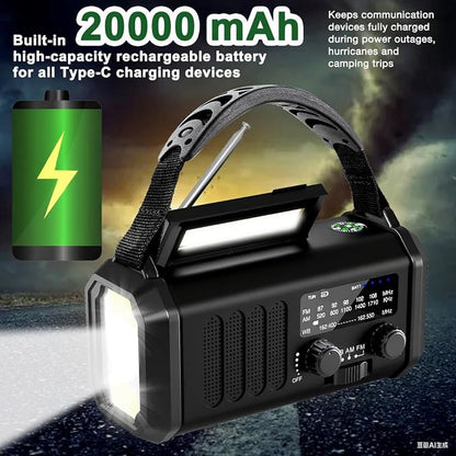 Gifts for Men Husband Dad Valentines Day, Emergency Hand Crank NOAA Weather - Image 6