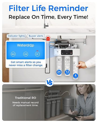 Waterdrop WD-T3-M Remineralization Reverse Osmosis Water Filter, NSF/ANSI 372 - Image 8