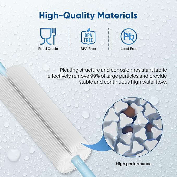 PUREPLUS 50 Micron Whole House Pleated Sediment Filter - Image 7
