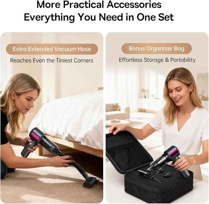 REWONDER Car Vacuum Cleaner High Power, 22000Pa Vacuum Cleaner & 110000RPM Air - Image 5