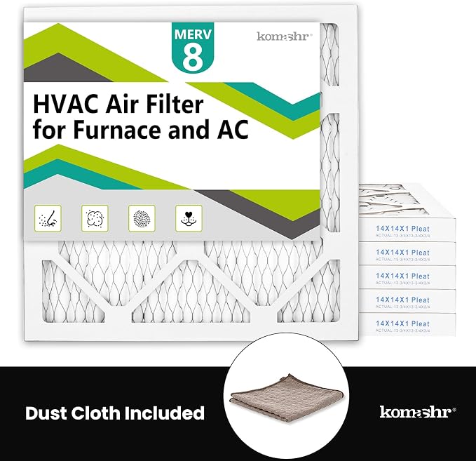 14x14x1 Air Filter MERV 8, HVAC/Furnace AC Filter Replacement, Dust - Image 5