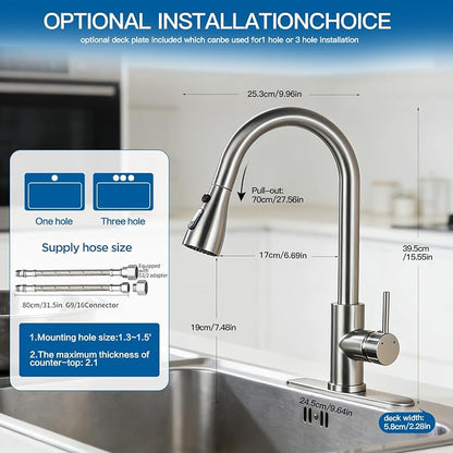 Kitchen Sink Faucet with Pull - Image 7