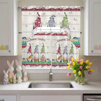 Swag Valance Curtains, Happy Easter Gnomes - Image 4