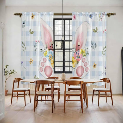 Easter Window Curtains 72 Inch Long 2 Panel Set, Rod Pocket Long Curtains & by Unknown