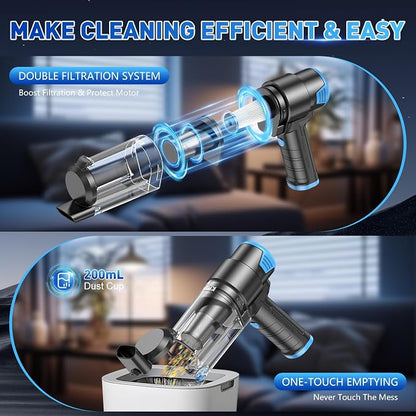 KMM Handheld Car Vacuum Cleaner, 16000PA Air Duster & Vacuum Cleaner, 120W High - Image 5