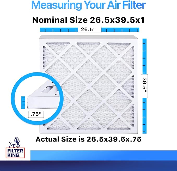 Filter King 26.5x39.5x1 Air Filter | 4-PACK | MERV 8 HVAC Pleated A/C Furnace - Image 2